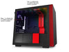 NZXT H210i - Mini-ITX PC Gaming Case - Front I/O USB Type-C Port - Tempered Glass Side Panel Cable Management - Water-Cooling Ready - Integrated RGB Lighting - Steel Construction - Black/Red