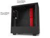 NZXT H510 - Compact ATX Mid-Tower PC Gaming Case - Front I/O USB Type-C Port - Tempered Glass Side Panel - Cable Management System - Water-Cooling Ready - Steel Construction - Black/Red, CA-H510B-BR