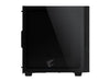 GIGABYTE AORUS C300 Glass ATX Gaming Case, Tinted Tempered Glass, RGB Fusion 2.0, Upgraded I/O Panel with USB 3.1 Gen 2 Type C and HDMI, VR Ready, Watercooling Ready, Vertical GPU mount support, Enhanced Airflow - Black GB-AC300G