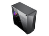 Gamemax Nova N6 Black USB3.0 Tempered Glass ATX Mid Tower Gaming Computer Case w/  RGB Strip x Front and 1 x RGB Rainbow Fan x Rear (Pre-Installed)