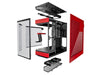 HYTE Y60 Modern Aesthetic Dual Chamber Panoramic Tempered Glass Mid-Tower ATX Computer Gaming Case with PCIe 4.0 Riser Cable Included, Red