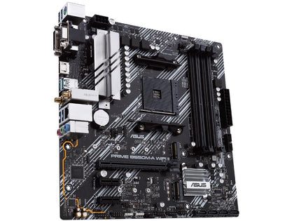 ASUS Prime B550M-A WiFi II AMD AM4 (3rd Gen Ryzen) Micro ATX Motherboard (PCIe 4.0, WiFi 6, ECC Memory, 1Gb LAN, HDMI 2.1/D-Sub, 4K@60HZ, Addressable Gen 2 RGB Header and Aura Sync)