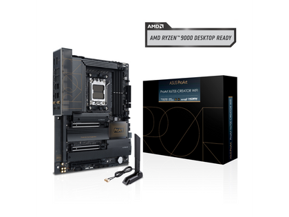 ASUS ProArt X670E-Creator WiFi 6E Socket AM5 (LGA 1718) Ryzen 7000 ATX Content Creator Motherboard (PCIe 5.0, DDR5, 16+2 Power Stages, USB4, 10Gb & 2.5Gb LAN, WiFi 6E, Four M.2 Slots, Front Panel USB 3.2 Gen2x2 Type-C Ports)