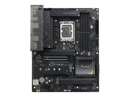 ASUS ProArt B760-CREATOR D4 Intel LGA 1700(14th,13th and12th Gen) ATX motherboard, 12+1 power stages, DDR4, PCIe 5.0, three M.2 slots, 2.5 Gb & 1 Gb LAN, USB 3.2 Gen 2x2 Type-C front-panel connector