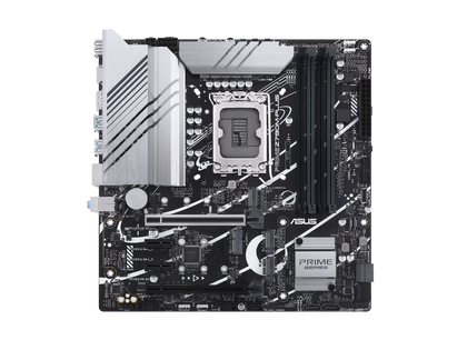 ASUS Prime Z790M-Plus  LGA 1700(Intel 14th & 13th & 12th Gen) microATX motherboard (PCIe® 5.0, 3xM.2 slots, 10+1 DrMOS, DDR5,1 Gb LAN, DP, USB 3.2 Gen 2x2 Type-C®,front USB 3.2 Gen 1 Type-C®, Thunderbolt™ (USB4) support)