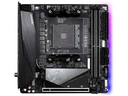 GIGABYTE B550I AORUS PRO AX AM4 AMD B550 Mini-ITX Motherboard with Dual M.2, SATA 6Gb/s, USB 3.2 Gen 1, WIFI 6, 2.5 GbE LAN, PCIe 4.0