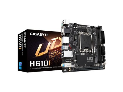 GIGABYTE H610I H610 Intel LGA 1700 Mini-ITX Motherboard with DDR5, Single M.2, PCIe 4.0, USB 3.2 Gen1, Intel GbE LAN Chip