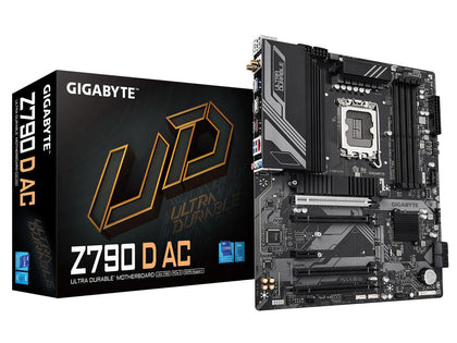 GIGABYTE Z790 D AC  LGA 1700 Intel Z790 ATX Motherboard with DDR5, Triple M.2, PCIe 5.0, USB 3.2 Gen2X2 Type-C, 2.5GbE LAN, PCIe EZ-Latch, Multi-Key