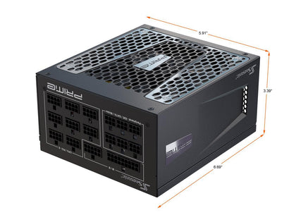 Seasonic PRIME 1300W 80+ Platinum Power Supply, Full Modular, 135mm FDB Fan w/Hybrid Fan Control, ATX12V & EPS12V, Power On Self Tester, 12 yr Warranty, SSR-1300PD