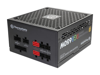 Thermaltake Toughpower Grand RGB Gold PS-TPG-0650FPCGUS-R 650 W Intel ATX 12V 2.4 & SSI EPS 12V 2.92 SLI Ready CrossFire Ready 80 PLUS GOLD Certified Full Modular Active PFC Power Supply