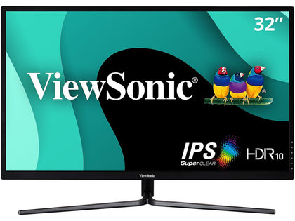 ViewSonic VX3211-2K-MHD 32 Inch IPS WQHD 1440p Monitor with 99% sRGB Color Coverage HDMI VGA and DisplayPort