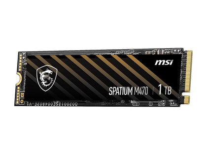 MSI SPATIUM M470 M.2 2280 1TB PCI-Express 4.0 x4, NVMe 1.3 3D NAND Internal Solid State Drive (SSD)