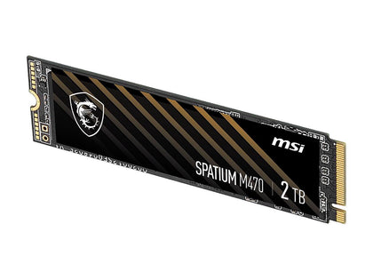 MSI SPATIUM M470 M.2 2280 2TB PCI-Express 4.0 x4, NVMe 1.3 3D NAND Internal Solid State Drive (SSD)