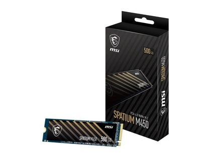 MSI SPATIUM M450 M.2 2280 500GB PCI-Express 4.0 x4, NVMe 1.4 3D NAND Internal Solid State Drive (SSD)