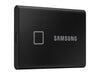 SAMSUNG T7 Touch Portable SSD 1TB - Up to 1050 MB/s - USB 3.2 External Solid State Drive, Black (MU-PC1T0K/WW)