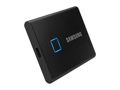 SAMSUNG T7 Touch Portable SSD 2TB - Up to 1050 MB/s - USB 3.2 External Solid State Drive, Black (MU-PC2T0K/WW)