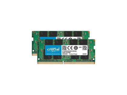 Crucial 64GB Kit (32GBx2) DDR4 3200 MT/s CL22 SODIMM 260-Pin Memory - CT2K32G4SFD832A