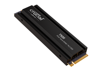 Crucial T500 1TB Gen4 NVMe M.2 Internal Gaming SSD with Heatsink, Up to 7300MB/s, PlayStation 5 Compatible + 1mo Adobe CC All Apps- CT1000T500SSD5