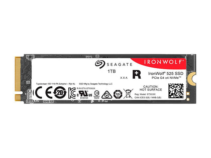 Seagate IronWolf 525 M.2 2280 1TB PCI-Express 4.0 x4, NVMe 1.3 3D TLC Internal Solid State Drive (SSD) ZP1000NM3A002