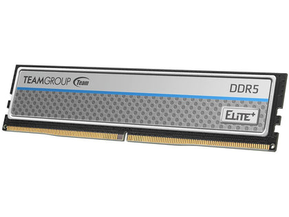 TEAMGROUP Elite Plus DDR5 16GB 5600MHz PC5-44800 CL46 Unbuffered Non-ECC 1.1V UDIMM 288 Pin Desktop Memory Module Ram (Silver) - TPSD516G5600HC4601