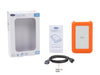 LaCie 1TB Rugged Mini External Hard Drive USB 3.0 Model LAC301558 Orange