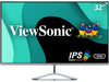 ViewSonic VX3276-MHD 32 Inch 1080p Frameless Widescreen IPS Monitor with Screen Split Capability HDMI and DisplayPort