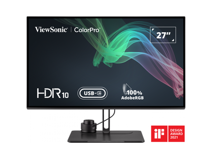 ViewSonic VP2786-4K 27 Inch Premium IPS 4K USB C Monitor with Integrated Color Wheel, 100% sRGB, 98% DCI-P3, Pantone Validated, 90W Charging, HDMI, DisplayPort for Professional Home and Office