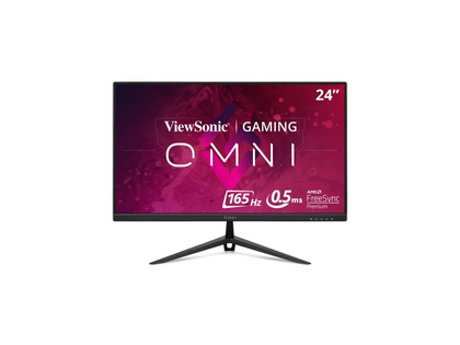 ViewSonic OMNI VX2428 24 Inch Gaming Monitor 165Hz 1ms 1080p IPS with FreeSync Premium, Frameless, HDMI, DisplayPort