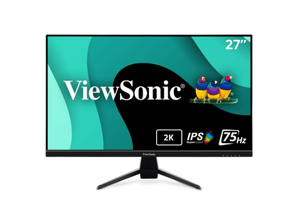 ViewSonic VX2767U-2K 27 Inch 1440p IPS Monitor with 65W USB C, HDR10 Content Support, Ultra-Thin Bezels, Eye Care, HDMI, and DP Input, Black