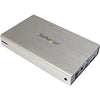 StarTech S3510SMU33 3.5in Silver Aluminum USB 3.0 External SATA III SSD / HDD Enclosure with UASP - Portable USB 3 3.5