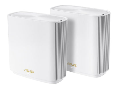 ASUS ZenWiFi AX Whole-Home Tri-band Mesh System (XT8) - 2 pack, Coverage up to 5,500 sq.ft or 6+rooms, 6.6Gbps, WiFi, 3 SSIDs, life-time free network security and parental controls, 2.5G port