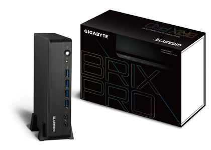 GIGABYTE BRIX PRO GB-BSi5-1135G7-BWUS Mini / Booksize Barebone System Intel 11th Core i5, 4xHDMI Port (Support 4K/60P), 1 Thunderbolt 4 Port, Intel Wifi 6, 2 LAN Port, 2 x M.2 for SSD, 6 USB