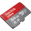 SanDisk Ultra 64 GB Class 10/UHS-I (U1) microSDXC - 140 MB/s Read - 104 MB/s Write - 10 Year Warranty - Lifetime Warranty