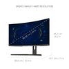 ViewSonic VX3418-2KPC 34 Inch 21:9 UltraWide WQHD 1440p 144Hz 1ms Curved Gaming Monitor with Adaptive-Sync Eye Care HDMI and Display Port