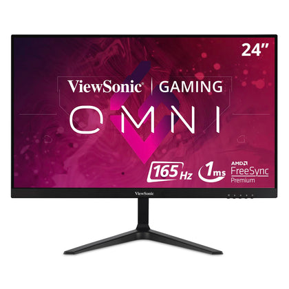 ViewSonic VX2418-P-MHD 24 Inch Frameless Full HD 1080p 165Hz 1ms Gaming Monitor with Adaptive-Sync Eye Care HDMI and Display Port