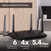 Netgear NETGEAR RAX50-100NAR Nighthawk 6-Stream AX5400 WiFi 6 Router Black