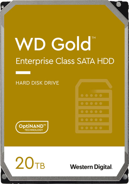 WD Gold 20TB Enterprise Class Hard Disk Drive - 7200 RPM Class SATA 6Gb/s 512MB Cache 3.5 Inch - WD201KRYZ