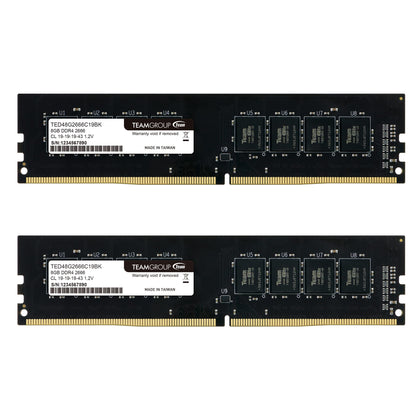 Team Elite 16GB (2 x 8GB) DDR4 2666 (PC4 21300) Desktop Memory Model TED416G2666C19DC01