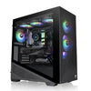 Thermaltake Divider 370 TG ARGB Motherboard Sync E-ATX Mid Tower Computer Case with 3x120mm ARGB Fan Pre-installed, Tempered Glass Side Panel, Ventilated Front Mesh Panel, CA-1S4-00M1WN-00