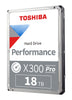 TOSHIBA X300 Pro HDWR51JXZSTB 18TB 7200 RPM 512MB Cache SATA 6.0Gb/s 3.5