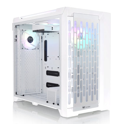 Thermaltake CTE C750 TG ARGB Snow E-ATX Full Tower with Centralized Thermal Efficiency Design; 3x140mm White CT140 ARGB Fans Pre-Installed; Tempered Glass Front & Side Panel; CA-1X6-00F6WN-01