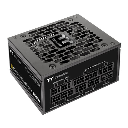 Thermaltake Toughpower SFX 850W 80+ Gold Full Modular SLI/Crossfire Ready (Compatible with ATX 3.0 Standard) Power Supply, PCIe Gen.5 450W 12VHPWR Connector Included, PS-STP-0850FNFAGU-1