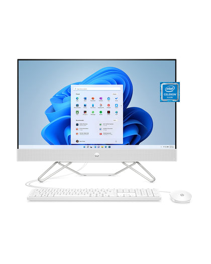 HP 24-cb0010 23.8� FHD All-in-One Desktop PC, Intel Celeron Processor J4025, 8GB RAM, 256 GB SSD, Webcam, WiFi, BT, Windows 11 Home (Renewed)