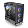 Thermaltake Ceres 500 Black Mid Tower E-ATX Computer Case with Tempered Glass Side Panel; 4 Preinstalled 140mm PWM ARGB Fans; Rotational PCIe Slots & GPU Holder; CA-1X5-00M1WN-00