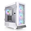 Thermaltake Ceres 500 Snow Edition Mid Tower E-ATX Computer Case with Tempered Glass Side Panel; 4 Preinstalled 140mm PWM ARGB Fans; Rotational PCIe Slots & GPU Holder; CA-1X5-00M6WN-00