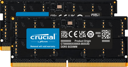 Crucial 32GB (2 x 16GB) 262-Pin DDR5 SO-DIMM DDR5 4800 (PC4 38400) Laptop Memory Model CT2K16G48C40S5