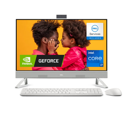 Dell Inspiron 7710 All in One - 27-inch FHD (1920 x 1080) Touchscreen Display, Intel Core i7-1255U, 32GB DDR4, 1TB SSD, NVIDIA GeForce MX550, Intel Wi-Fi 6E, Services, Windows 11 Pro - White (Renewed)