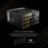 MSI - MEG Ai1300P PCIE 5.0, 80 PLATINUM Full Modular Gaming PSU, 12VHPWR Cable, 4080 4090 ATX 3.0 Compatible, 1300W Power Supply