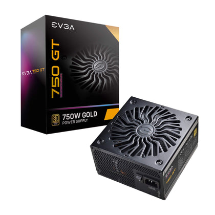 EVGA SuperNOVA 750 GT, 80 Plus Gold 750W, Fully Modular, Auto Eco Mode with FDB Fan, 7 Year Warranty, Includes Power ON Self Tester, Compact 150mm Size, Power Supply 220-GT-0750-Y1