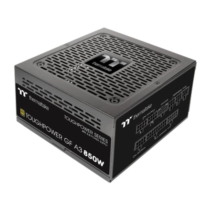 Thermaltake Toughpower GF A3 ATX 3.0 850W 80+ Gold Full Modular SLI/Crossfile Ready Power Supply; PCIe Gen.5 450W 12VHPWR Connector Included; PS-TPD-0850FNFAGU-L)